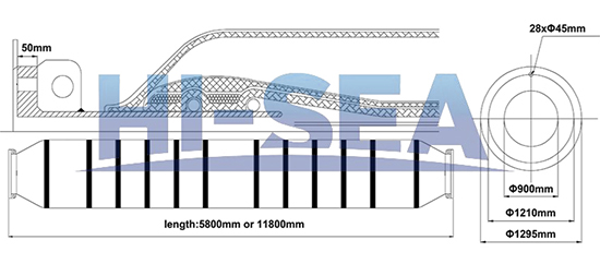 DN900 Dredge Self Floating Rubber Hose Drawing.jpg